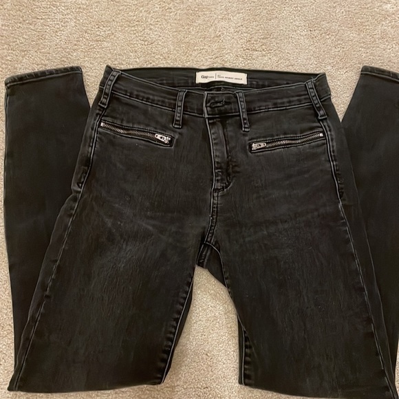 Gap black jeans 1969 size 27 true skinny ankle - Picture 2 of 7